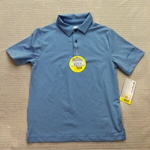 Nicklaus Golf Shirt Blue Striped Polo Moisture Wicking Athleisure Boys Size  S